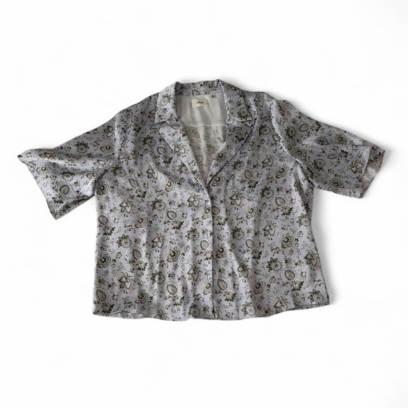 Aritzia Beso Shirt Baby Blue and Floral - Picture 2 of 5
